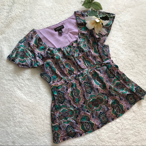 Lane Bryant Tops - LANE BRYANT Top Blouse Purple Print
